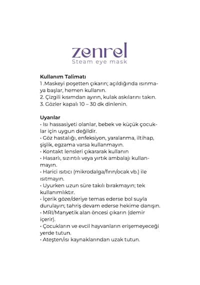 Kendiliğinden Isınan Buharlı Göz Maskesi, Lavanta Kokulu, 20 Dakika Sıcaklık, Göz Yorgunluğu Ve Uyku İçin, 10 A