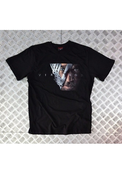 Stoned&Fame Unisex Siyah Vıkıngs Baskılı T-shirt SIYAH Siyah