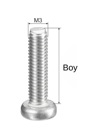 M3x15mm Ysb Vida Dın7985 Yıldız Silindir Başlı Civata 10 Adet Diğer