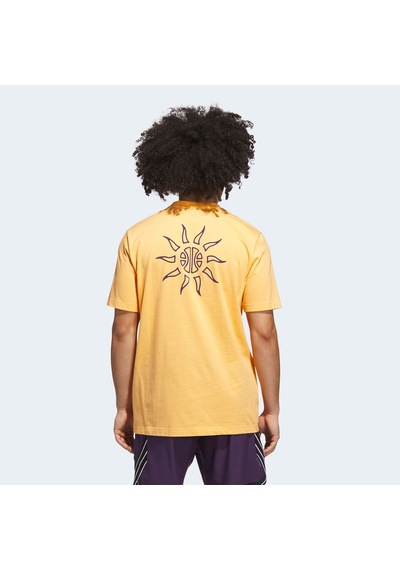 Adidas Grafik Erkek Turuncu Basketbol T-shirt Jx1737