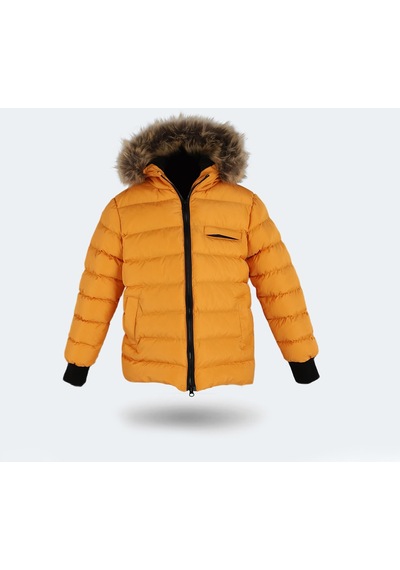 Slazenger CALISTO NEW Çocuk Kapüşonlu Şişme Sarı Mont & Kaban