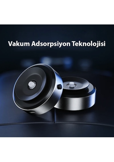 Premium Manyetik Mıknatıslı Araç İçi Telefon Tutucu Tüm Yüzeyler İçin Vakumlu Tutucu