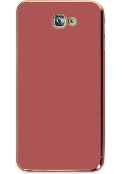 Samsung Uyumlu Galaxy J7 Prime Kılıf Volet Silikon Kırmızı