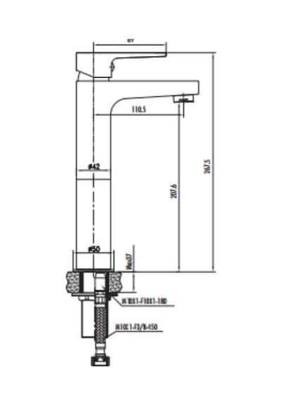 Creavit Sr6500G Sharp Uzun Lavabo Armatürü Altın