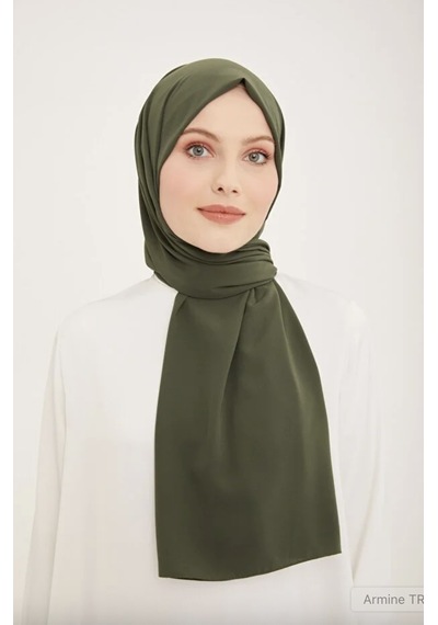 Armine Trend Medine İpek Şal-3672 yeşil