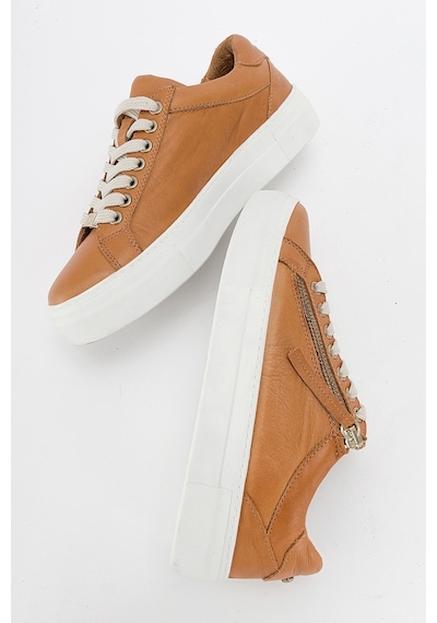 Luvishoes Berly Taba Hakiki Deri Kadın Sneakers Taba