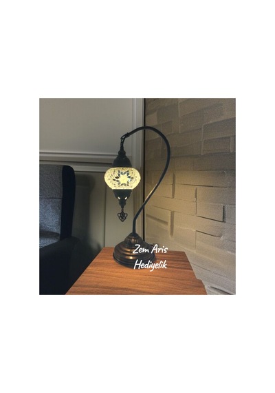 Şarjlı El Yapımı Otantik Mozaik Kuğu Beyaz - 797424071 Beyaz