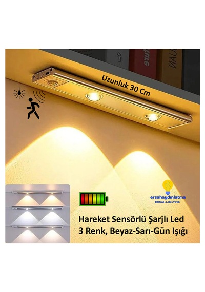 Hareket Sensörlü Şarjlı Led Lamba