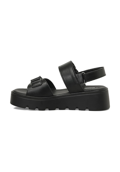 Polaris 325583.z 5fx Siyah Kadın Dolgu Topuk Sandalet 000000000101985624 Siyah