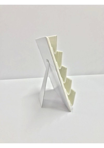 Yerli Üretim Süet Kumaş 20/16 Cm Krem Renk Ayaklı Küpe Standı Çok Renkli