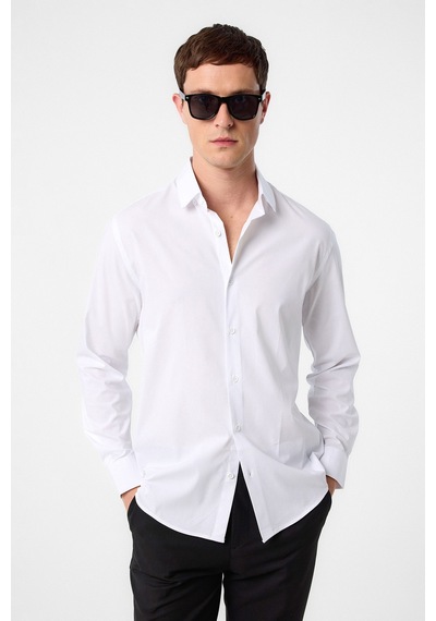 Antioch Slim Fit Erkek Gömlek A25y10123 Beyaz