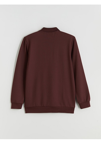 Lcwaıkıkı Classic Bordo Polo Yaka Uzun Kollu Erkek Sweatshirt