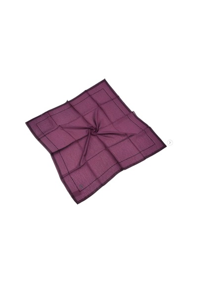 Mim Eşarp Mısırlı Eşarpları Monogram Silky Kadın Eşarp Mor