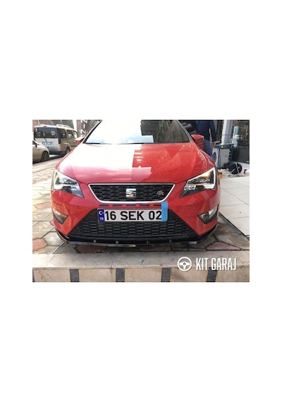 Seat Leon 2012 Mk3 Fr Parlak Siyah Ön Lip Plastik Boyalı