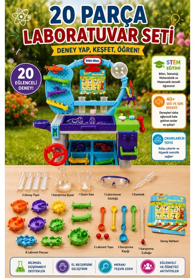 Little Tikes Müthiş Laboratuvar Stem Eğitici Deney Seti Sesli Işıklı Çocuk Oyuncağı +3 Yaş