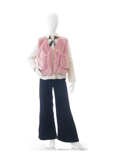 Xo Kids Kız Çocuk Folarlı 3lu Alt Üst Takım 7-14 Yaş 3953-4953 Pembe