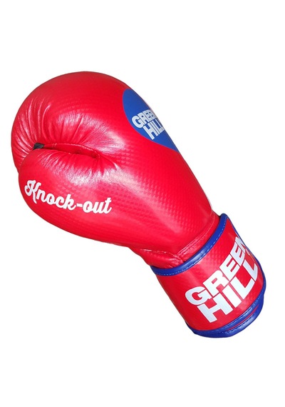 Green Hill Knock Out Carbon Deri Boks Ve Kick-boks Eldiveni Kırmızı