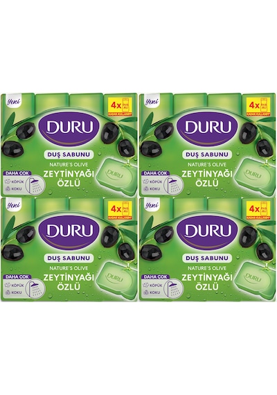 Duru Natural Olive Duş Sabunu Zeytinyağı Özlü 4 x 150 G