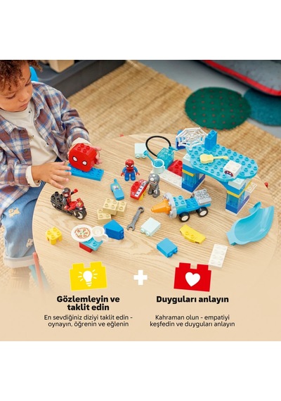LEGO® DUPLO® | Marvel Spidey Takımı Karargahı 10464 – 2 Yaş Üzeri Çocuklar için Aksesuarlar İçeren Oyuncak Yapım Seti (65 Parça)