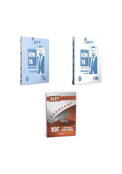 2027 Benim Hocam Ayt Kimya Konu + Soru + Anla Kazan Paragraf Deneme 3'lü Set