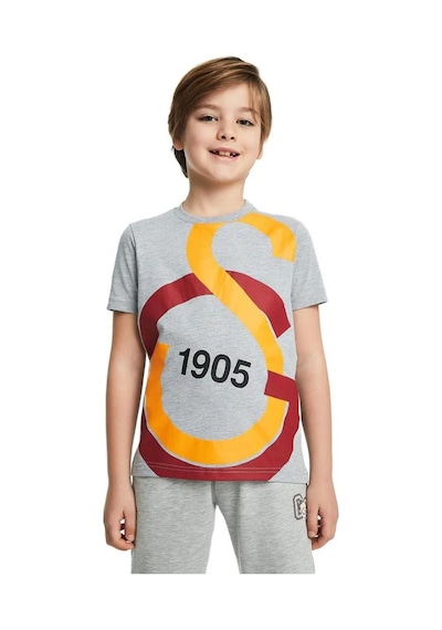 Galatasaray Büyük Logolu Çocuk Tee Gri T-shirt Gri