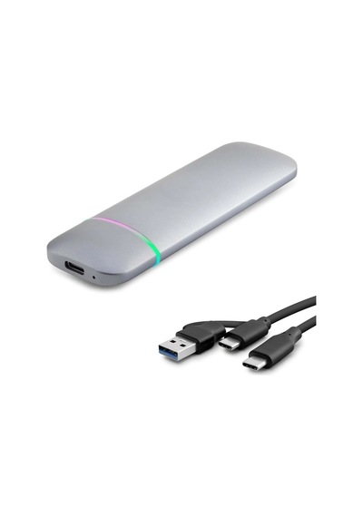 Ssd Kutu Type-c 3.1 + Usb3.0 Nvme + Ngff M2 Chıp Rtl9210b Gri Hdx1772 5'li