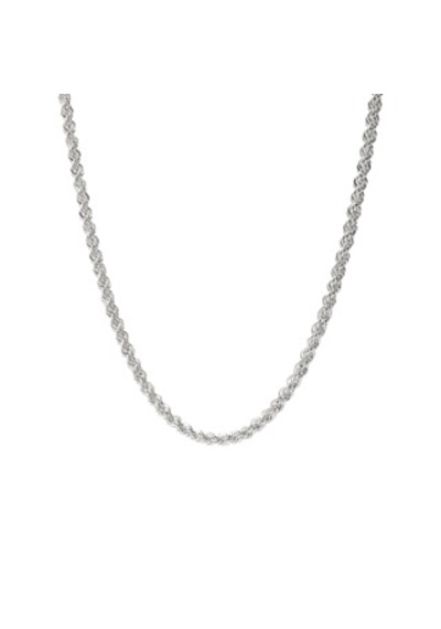 925 Ayar Gümüş Klasik Halat Zincir 3,7 Mm Minimalist Rope Chain Kolye, Unisex Gümüş Zincir Kolye Gümüş