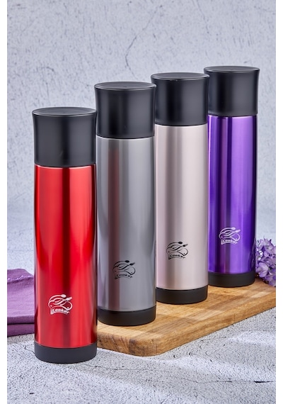Cooker Ckr-2021 Trend Çelik Termos Renkli 0.5lt Paslanmaz Çelik Kaydırmaz Tpr Taban Çok Renkli