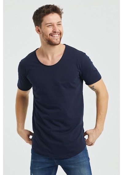 Tarz Cool Pis Yaka T-shirt Lacivert