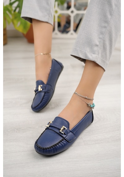 Khayt Daisy Casual Günlük Kadın Babet Ayakkabı Lacivert