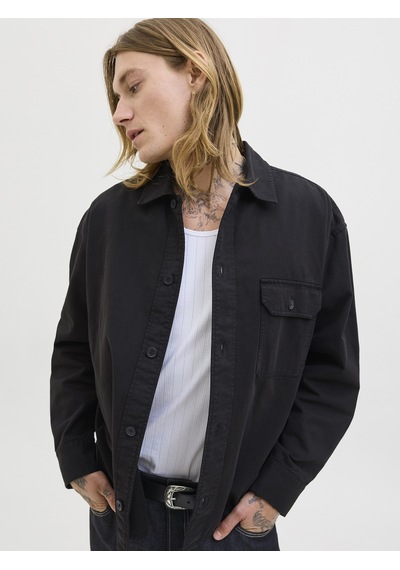 Jack & Jones Jack Jones Erkek Tek Cepli Uzun Kollu Gömlek 12279575 Siyah