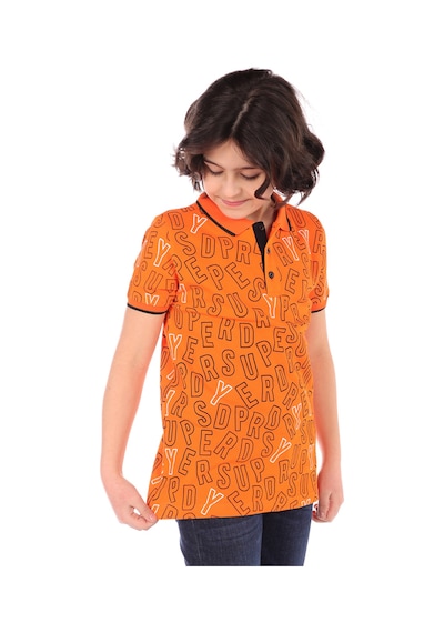 Toontoy Kids Toontoy Erkek Çocuk Komple Baskılı Tişört Oranj