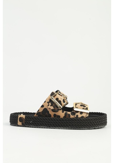 Pierre Cardin Kadın Leopar Terlik Pc-55813 Siyah