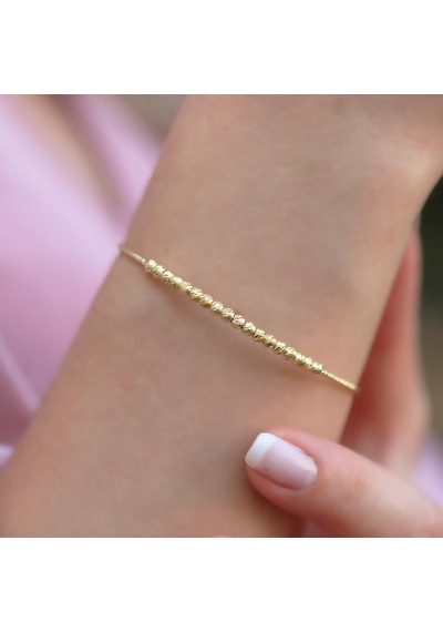 Gold Kaplama Dorika Gümüş Bileklik 40680686
