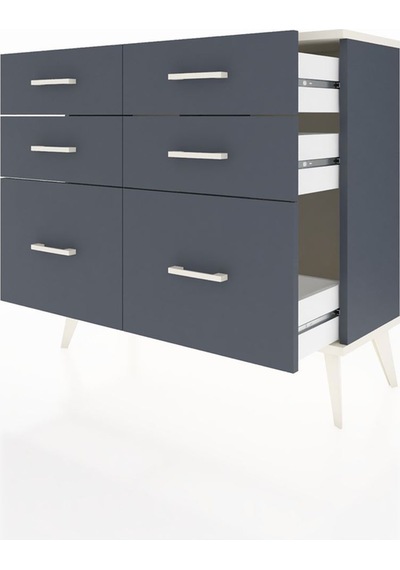 Arges Şifonyer 6 Çekmeceli 88x30x80 Antrasit-aytaşı/antrasit Aytaşı/antrasit Arges Şifonyer 6 Çekmeceli 88x30x80 Antrasit-aytaşı/antrasit Aytaşı/antrasit