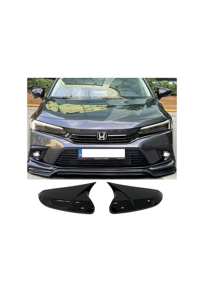 2022+ Honda Civic Fe Batman Yarasa Ayna Kapağı Kaplama Piano Black