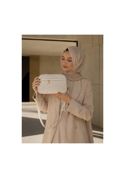 Just Polo Kadın Yeni Sezon Baskılı Omuz Çantası 232053mh Beyaz