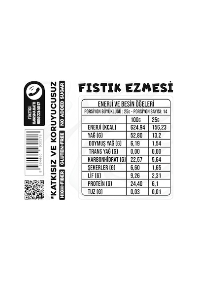 Mustang Nutrition Ballı Tarçınlı Crunchy Fıstık Ezmesi 350 Gr 24,40 Gr Protein + 40 Gr Fıstık Ezmesi Hediyeli