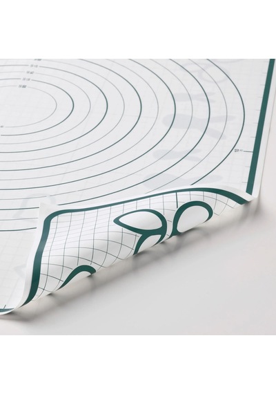 Ikea Baktradıtıon Silikon Pişirme Matı 61 X 46 Cm Beyaz Turkuaz Beyaz - Mavi