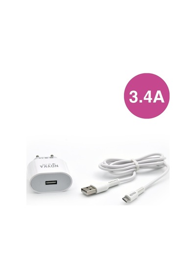 Novka NVK12 Micro Usb Girişli 3.4 A Şarj Cihazı 1 M