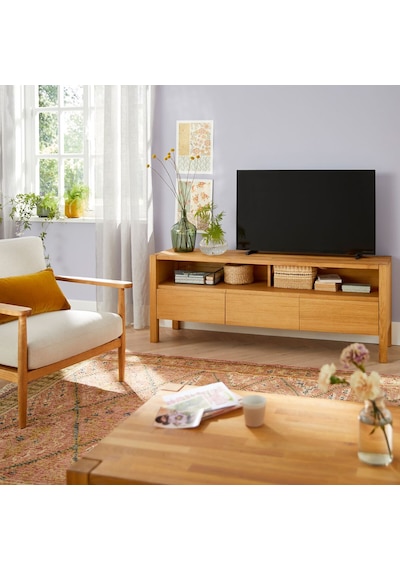 Tv Sehpası Şık Ve Fonksiyonel Geniş Depolama Kahverengi