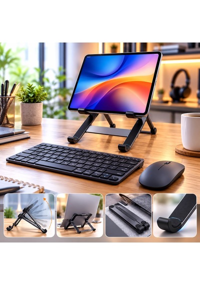 Samsung Galaxy Tab S7+ Plus Sm-t970 12.4'' Uyumlu Ergonomik Tablet Çalışma Seti Stand+klavye+mouse Diğer