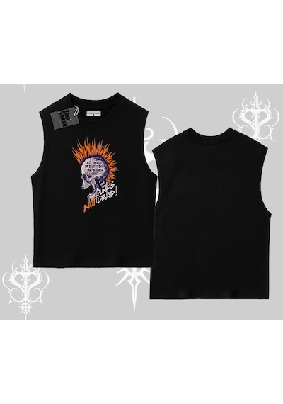 Startmore Startmore Kolsuz Tshirt Burning Skull Rebel Street Anthem Siyah