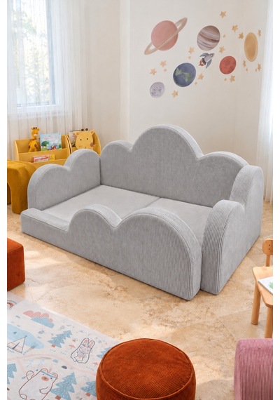 Funbed Junior Bulut Tasarımlı Çocuk Yatağı, Karyola Ve Oyun Matı Seti Gri - 938609351 Funbed Junior Bulut Tasarımlı Çocuk Yatağı, Karyola Ve Oyun Matı Seti Gri - 938609351