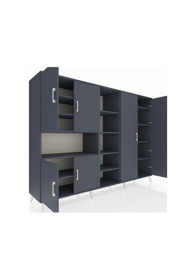Hyperion Dolap 13 Raflı 6 Kapaklı 220x44x163 Antrasit-antrasit Antrasit-antrasit Hyperion Dolap 13 Raflı 6 Kapaklı 220x44x163 Antrasit-antrasit Antrasit-antrasit
