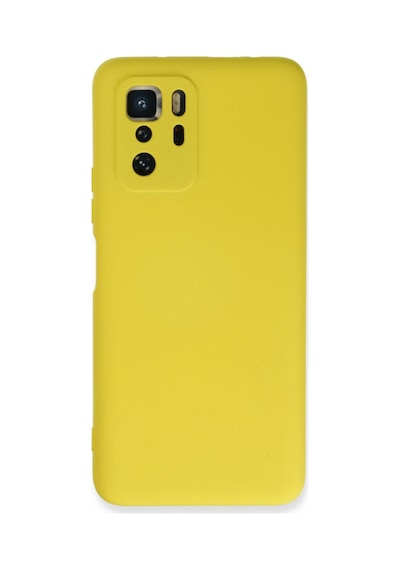 Poco X3 Gt Kılıf Nano İçi Kadife Silikon - Sarı Bz8683140300036