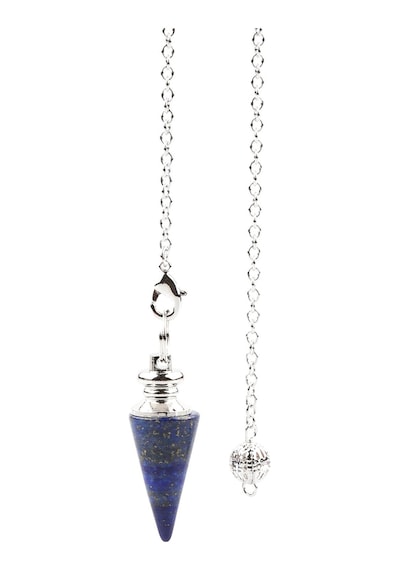 Lapis Lazuli Doğal Taş Pandül N11.28198 Gümüş