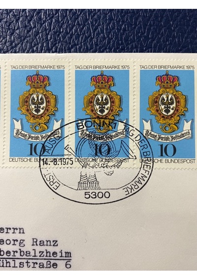 Almanya Özel Damgalı Tag Der Briefmarke 1975 Erstausgabetag Deutschland Brd