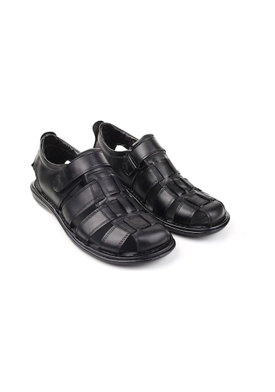 Castle Black 8520 Ortopedik Hakiki Deri Erkek Sandalet Ayakkabı 001