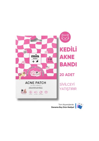 Mia Klinika Kedili Şeffaf Akne ve Sivilce Bandı 20 Adet